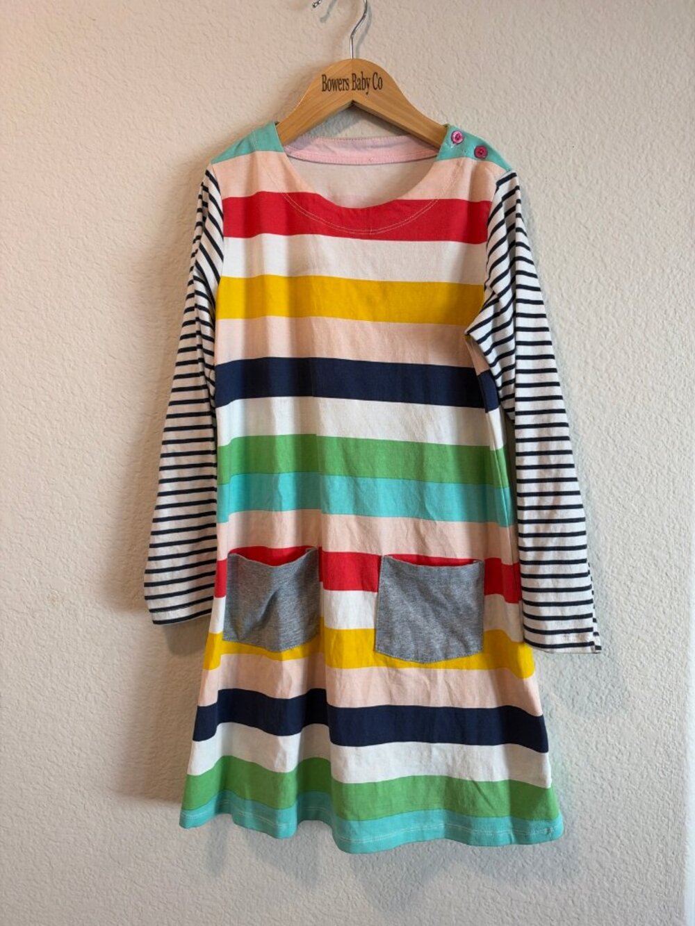 Rainbow Stripe Pocket Dress 9